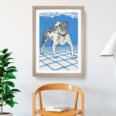 Bulldog by Moriz Jung - Picture Frame Painting