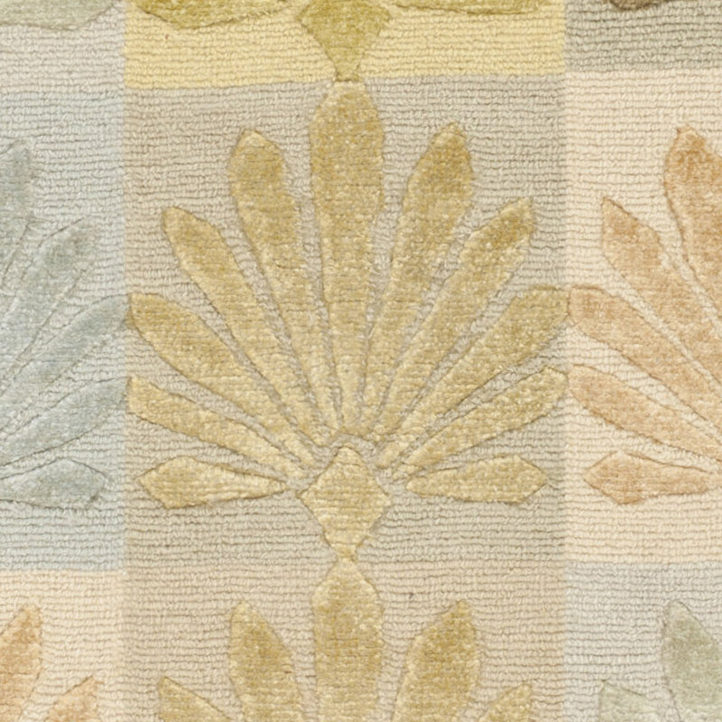 Tapis brun / beige / gris en laine / soie Martha Stewart, Rectangle 2 pi 6 po x 4 pi 3 po