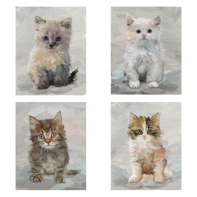" Pretty Kitty I, II, III, IV " by Studio Arts 4 - Pieces