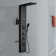 Dual 4-In-1 2-Jet Rainfall Shower Panel System With Rainfall Shower Head,Shelf,Stub Spout And LED Light