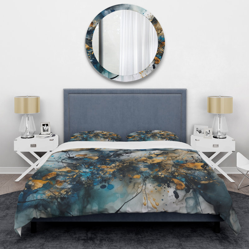 Housse de couette pour grand lit et 2 taies décor