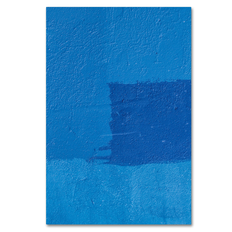 «Abstract Blue» par Eyron, reproduction d'art sur toile tendue, H 24 po x l 16 po x P 2 po