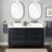 60" Hytes Double Bathroom Vanity Set with Rectangular Undermount Sinks