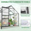 Serres 6 x 6 pi pour l'extérieur, serre en polycarbonate avec panneaux en PC, serres pour l'extérieur pour la cour, le jardin et les loisirs