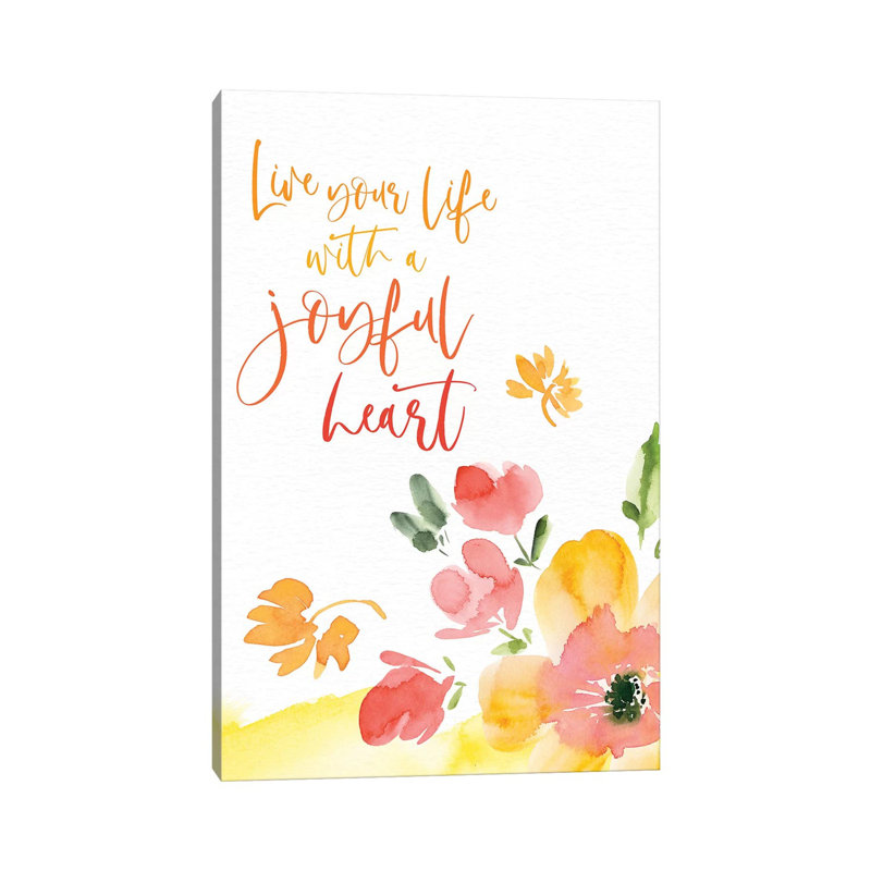 Joyful Heart - Print on Canvas, 66.04cm H x 45.72cm W x 3.81cm D, Wrapped Canvas