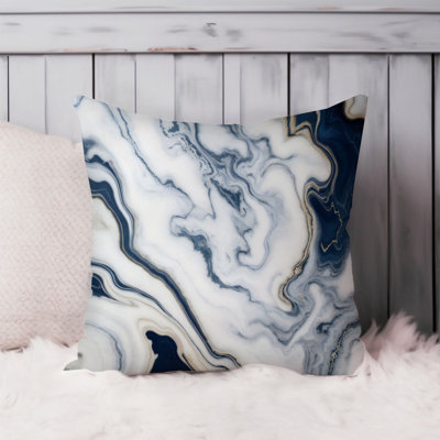 Abstract Marble Geode Crystals Symphony I Pillow Cover