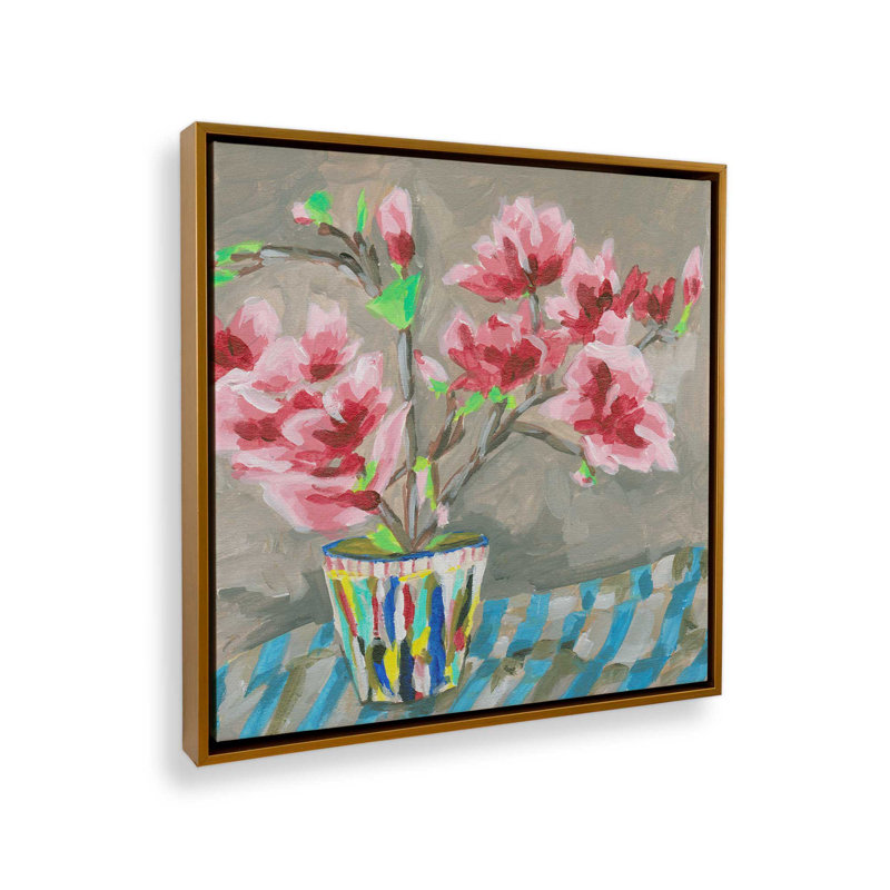 «Patchwork Pot I» par Melissa Wang, reproduction d'art sur toile, H 36 po x l 36 po, Doré