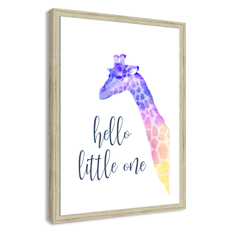 Hello Little One, art encadré, H 11 po x l 9 po x P 1,19 po, Encadrement beige