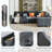 133" L-Shaped 6-Seater Sectional Sofa - Corduroy Fabric, USB Charging, Adjustable Seats, Center Console & Storage Armrests-799335763