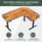 Marquila Adjustable L-Shaped Metal Base Standing Desk-465872041
