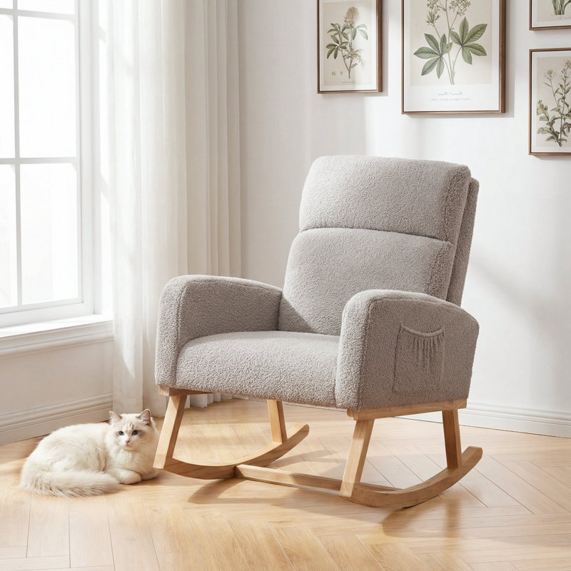 Rocking Chair, Light Gray