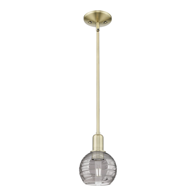 Mini-luminaire suspendu suspendu 1 lumière Athens, Laiton antique