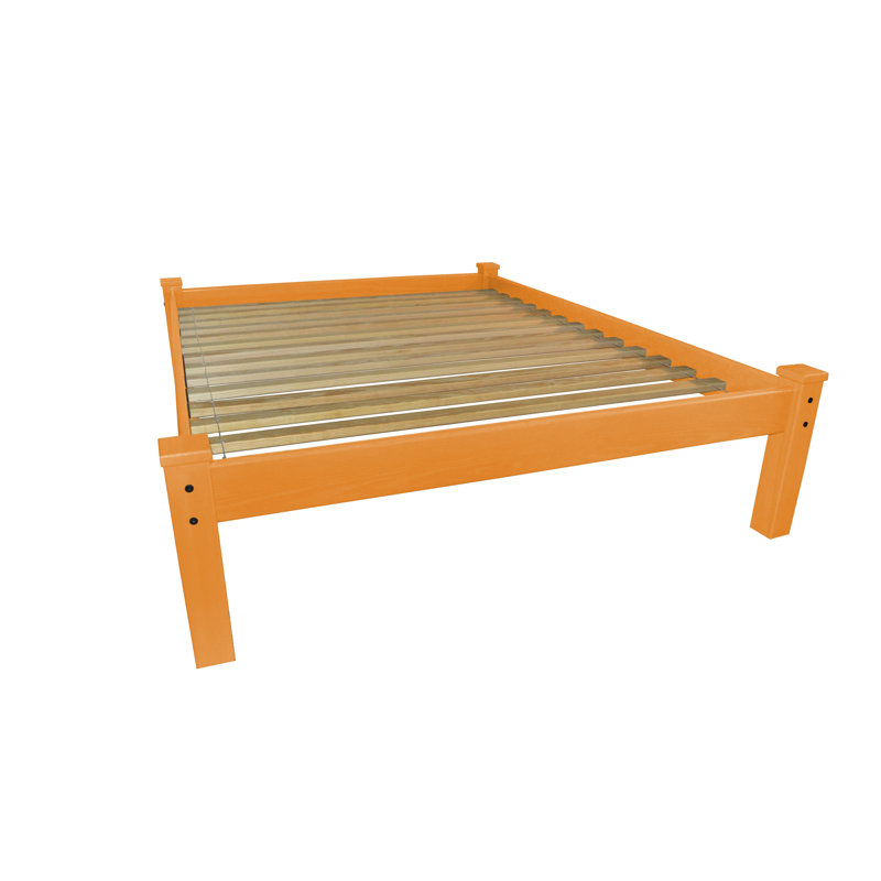 Base de lit en bois massif Anaaya, Miel, Grand