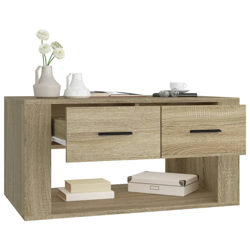 Coffee Table 80X50x40 Cm Engineered Wood, Sonoma Oak