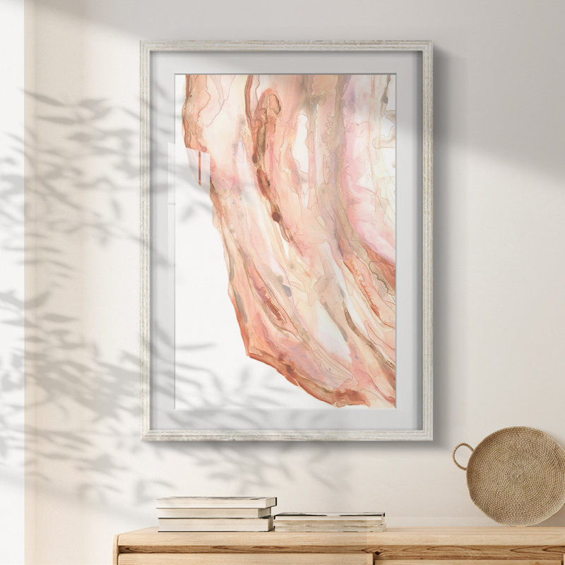 Rose Quartz II - impression encadrée, H 28,5 po x l 20,5 po, Blanc