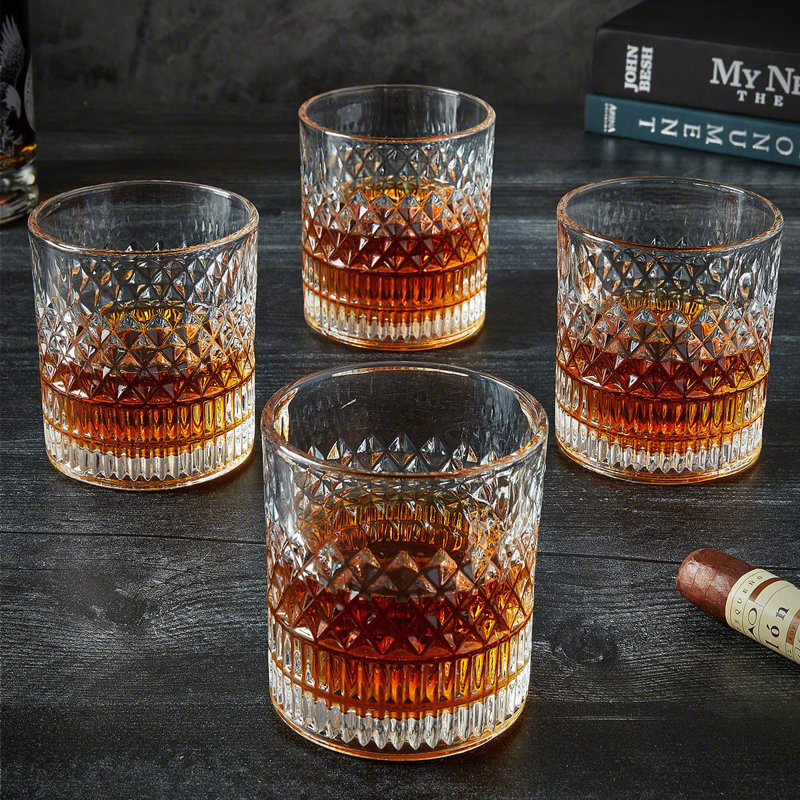 Truman Lead-Free Crystal Whiskey Glasses Set of 4