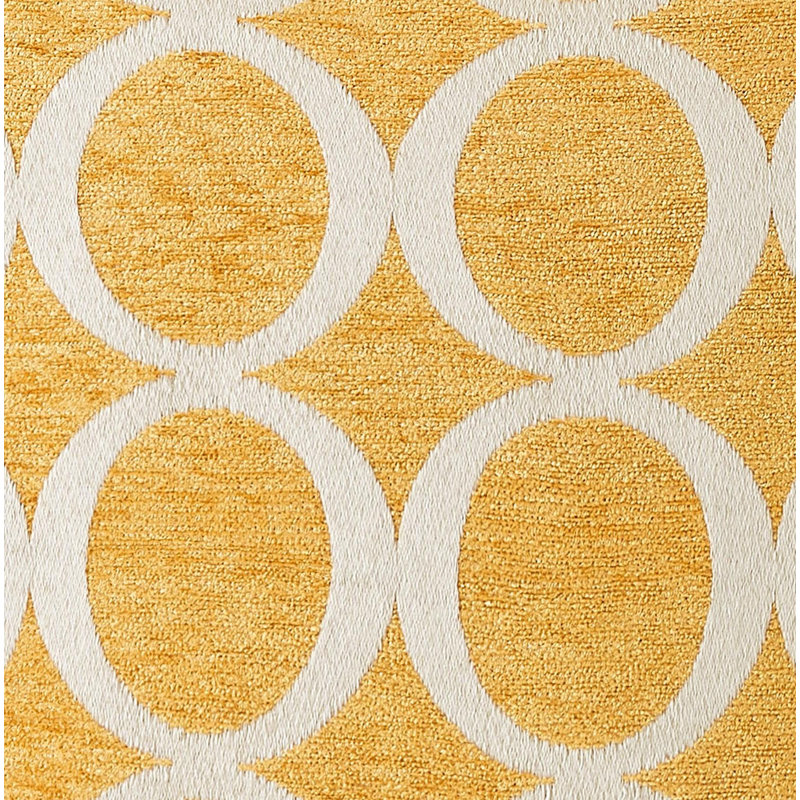 Broward Feathers Geometric Cushion with Filling, Ochre, 45cm H x 45cm W x 15cm D