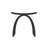 Camille 16.7 in. x 9.1 in. Solid Surface Shower Stool in Matte Black-128815507