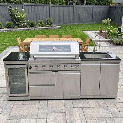 Barbecue pour îlot de cuisine 96 pouces à 96 brûleurs de 85 pouces BTU