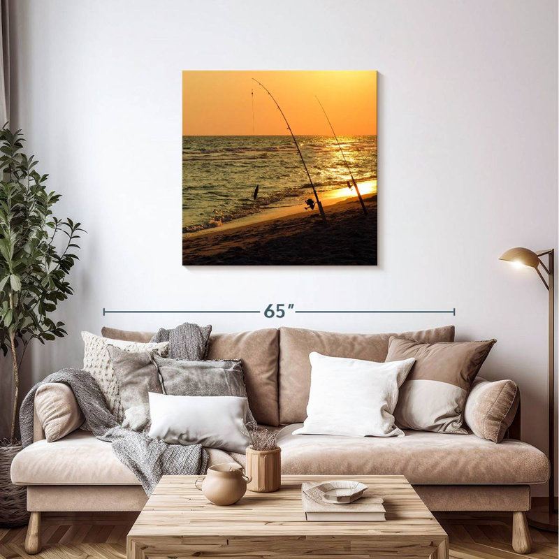 Senne American Sunset Fishing, H 36 po x l 36 po