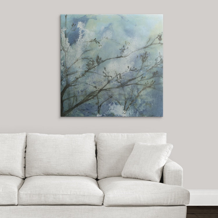 «Moonlit Branches I» par Jennifer Goldberger, reproduction d'art, H 35 po x l 35 po x P 1,5 po, Toile