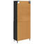  Highboard With Drawer Black Oak 69.5 X 34 X 180 Cm-2061838864