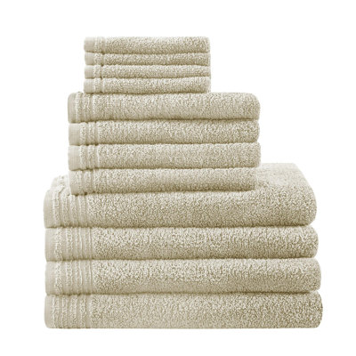 Quick-drying and breathable 100% cotton towels (set of 12)