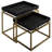 Macy 20"W 2-Piece Solid Mango Wood Nesting Table Set with Metal Frame