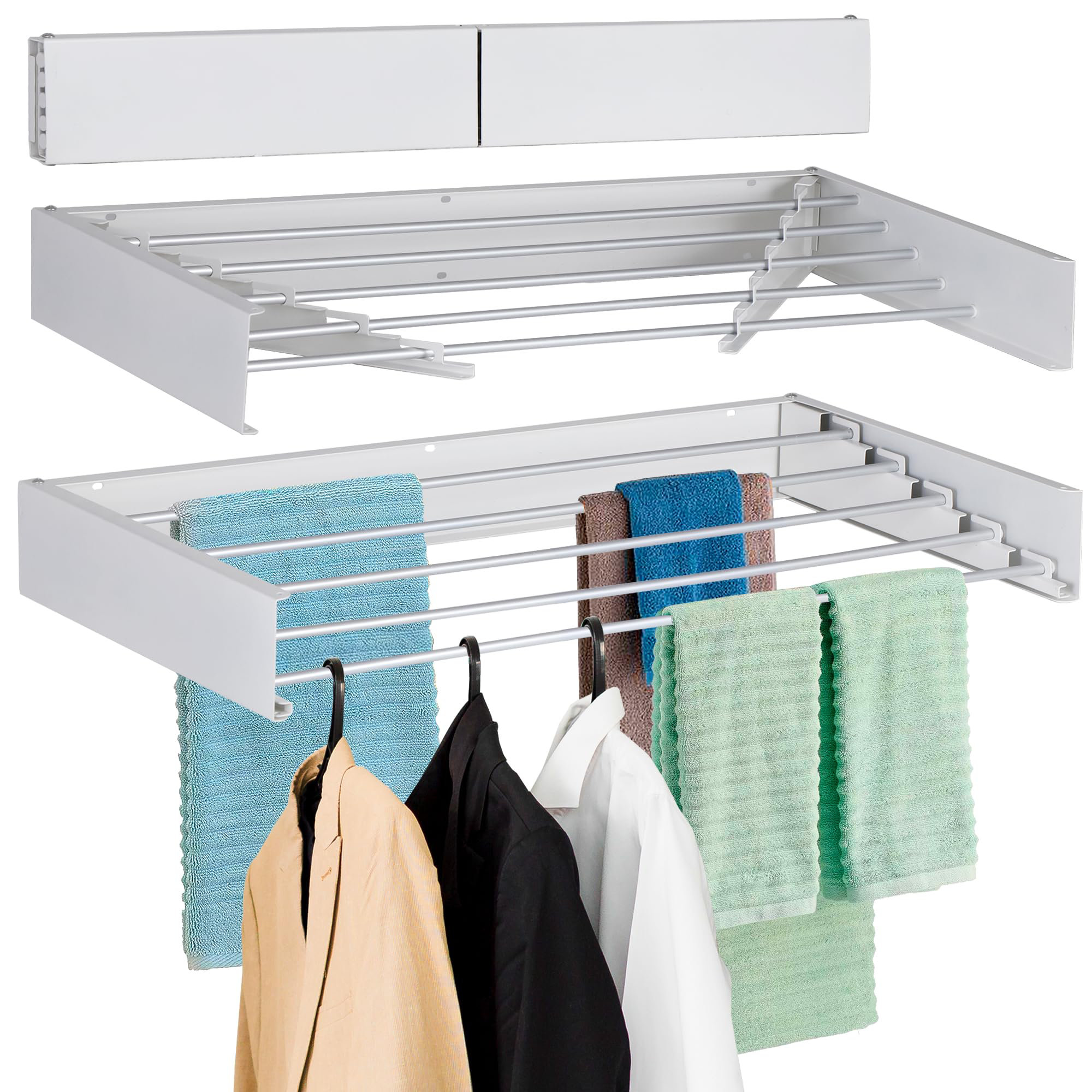 Symple Stuff Laundry Drying Rack Wall Mounted Clothes Drying Rack ...