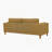 Corduroy Upholstered Square Arm Sofa With Wooden Legs-1015804378