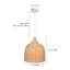 Luminaire suspendu en dôme naturel à 1 lumière Karinne-433722962