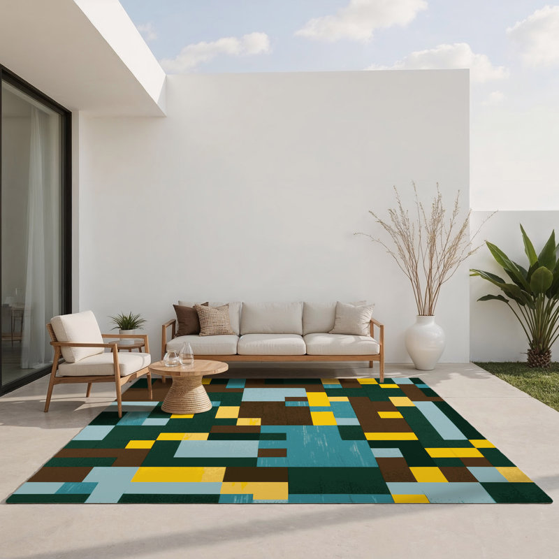 Tapis intérieur et extérieur Matrix Mountains, Rectangle 9' x 12'
