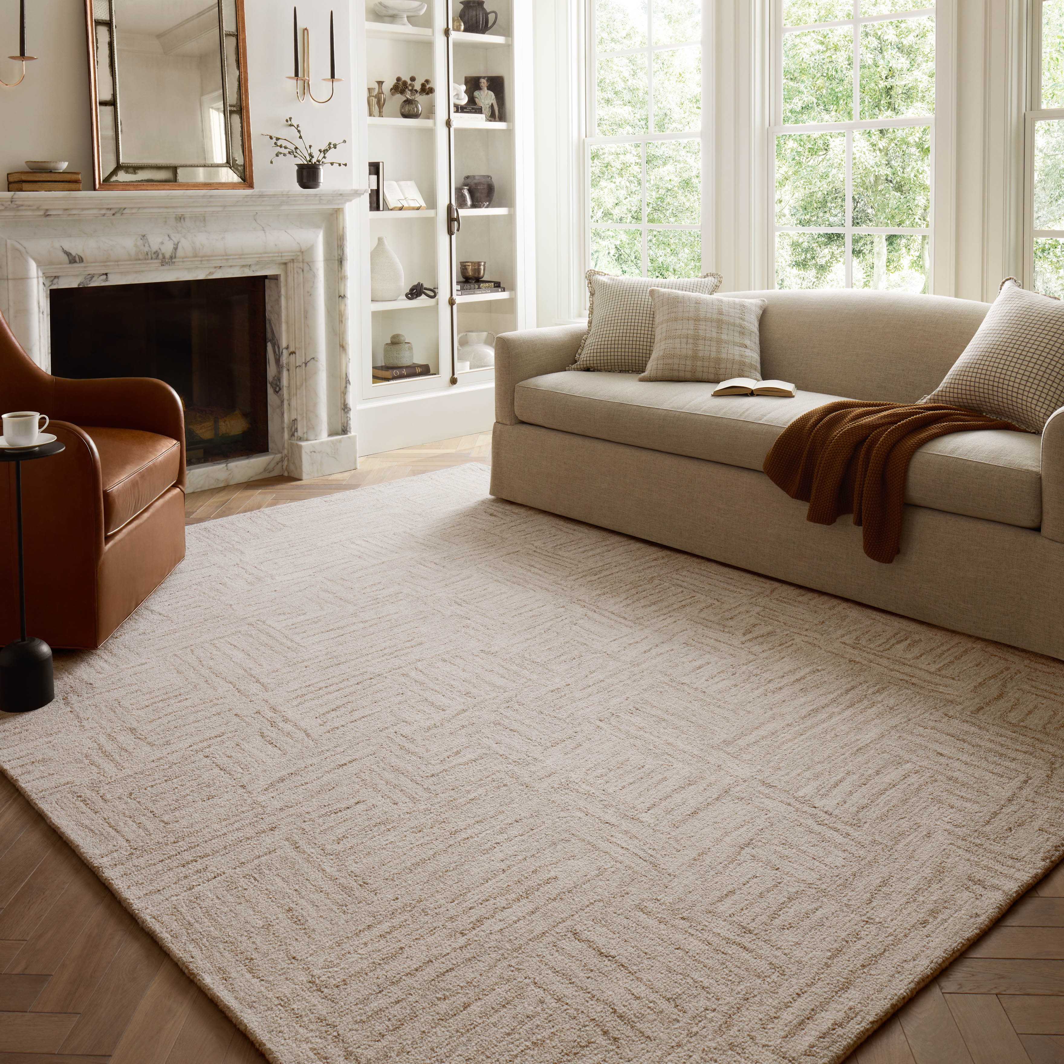 Sand Area Rug Chris Loves Julia x Loloi Polly Smoke / Sand Area Rug & Reviews | Wayfair