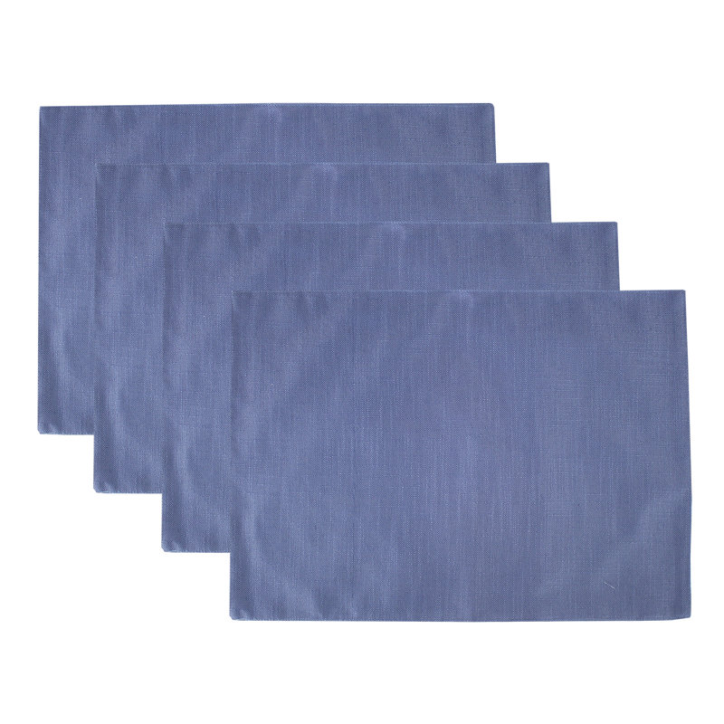 Ensemble de 4 napperons bourgogne, Indigo