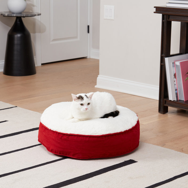 Lit rond pour chat, Cramoisi