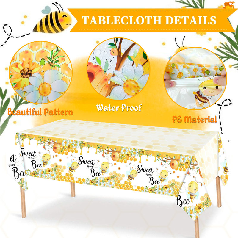 Bee Birthday Decorations,Bee Party Decorations and Tableware Set