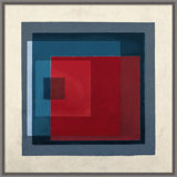 Overlapping Color 5' Framed Graphic Art Print on Glass