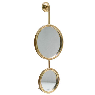 Iron Frame Vertical Round Mirror