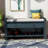 Shoe Rack With Cushioned Seat And Drawers, Multipurpose Entryway Storage Bench (Antique Navy)-1654715731