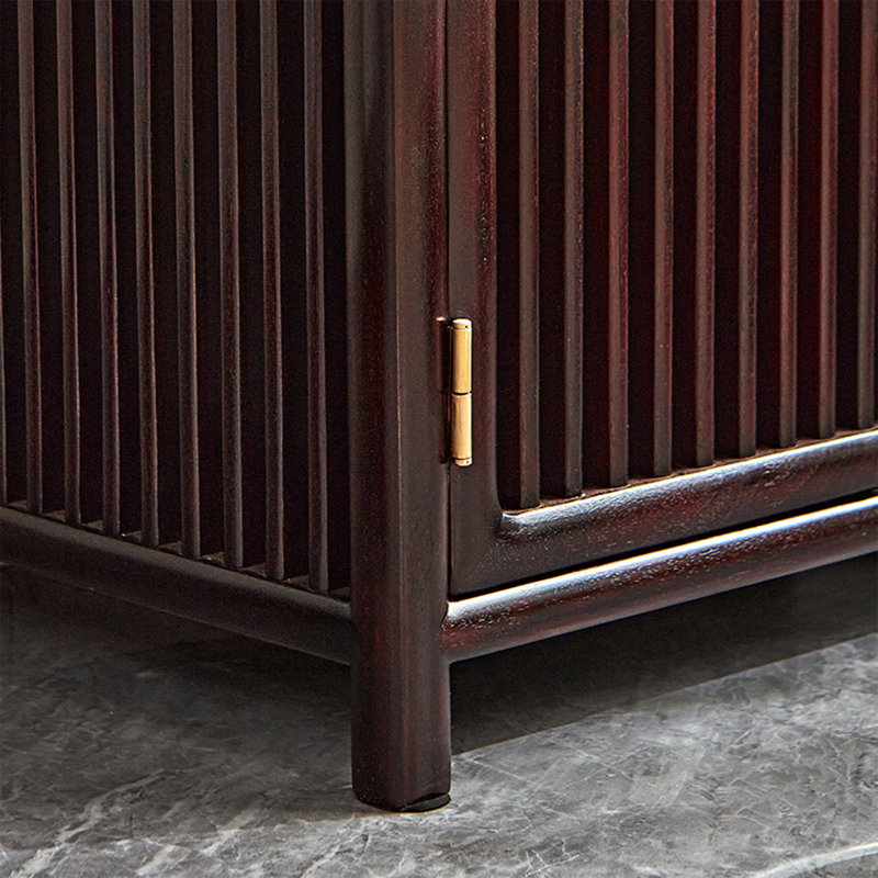 Armoire décorative avec porte grillagée de style chinois