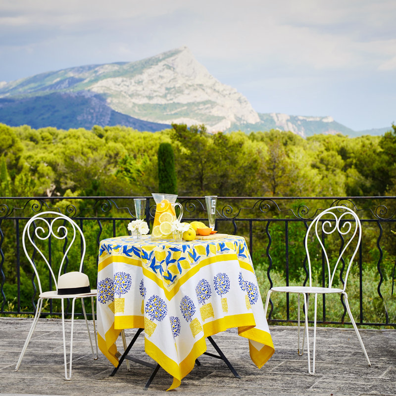 Lemon Tree Handmade Floral Tablecloth