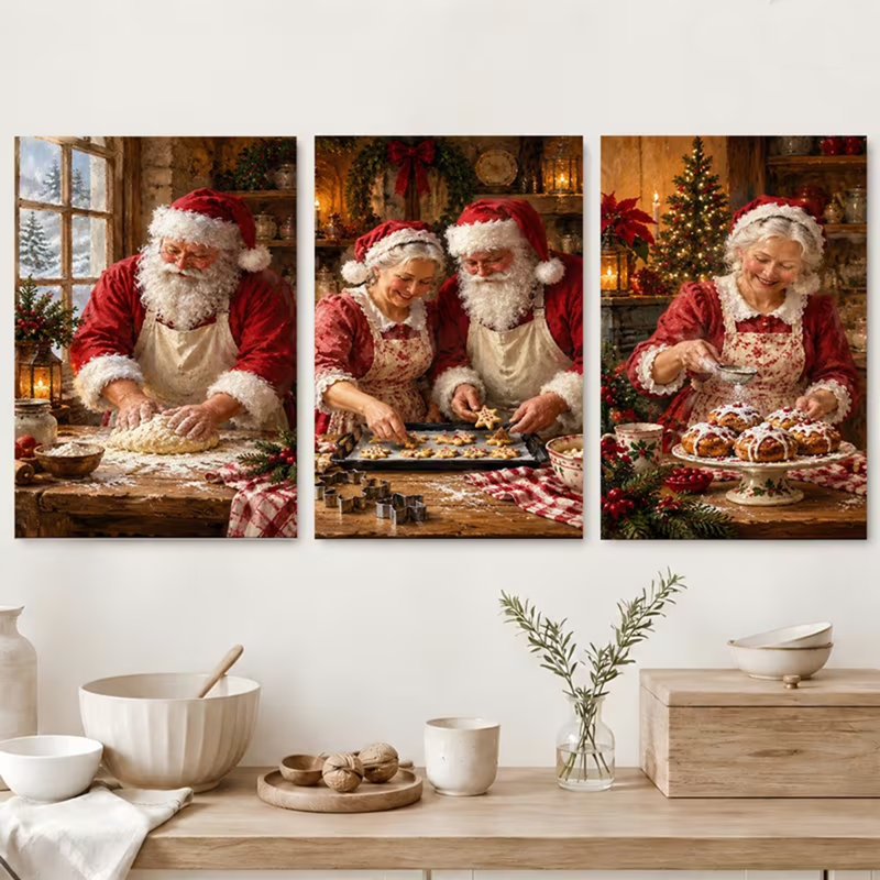 3 Piece Wrapped Canvas Wall Art, 75cm H x 50cm W