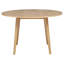 Table de salle à manger ronde avec pieds fuselés et fabrication durable