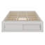 Structure de lit plateforme avec 4 tiroirs de rangement et casier de rangement au pied de lit, conception moderne peu encombrante-1367947054