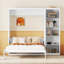 Lit escamotable double pleine grandeur avec tablettes-1441127925