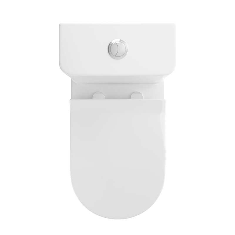 Une toilette en céramique, 1,1 / 1,6, blanche, allongée, hauteur confortable, et ensemble de céramique approuvé, siège à fermeture en douceur