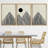 Mid-century Modern Boho Minimalistic Abstract Mountain Sun Wall Art Framed On Canvas 3 Pieces Print-71203701-71203700