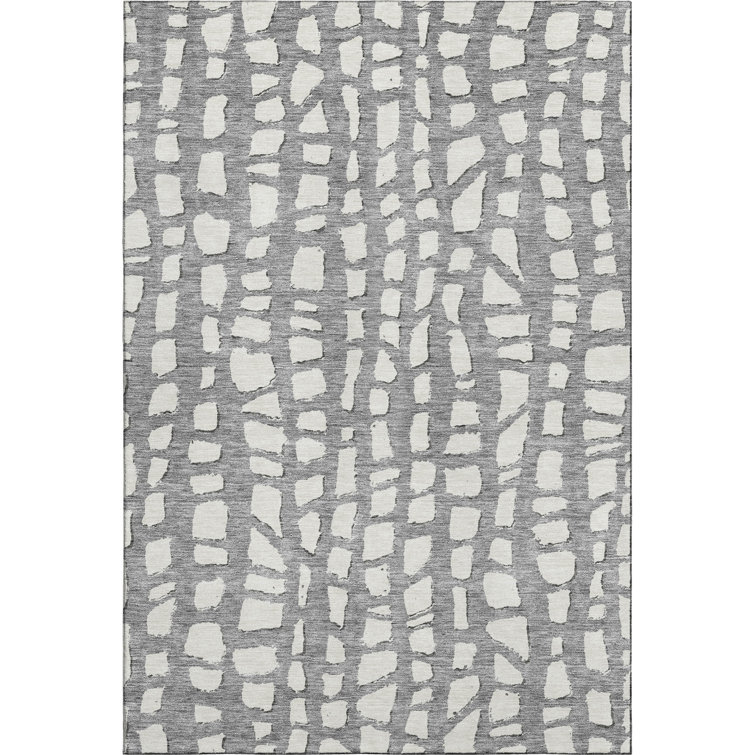 Premium Machine Washable Prisco Gray Rug