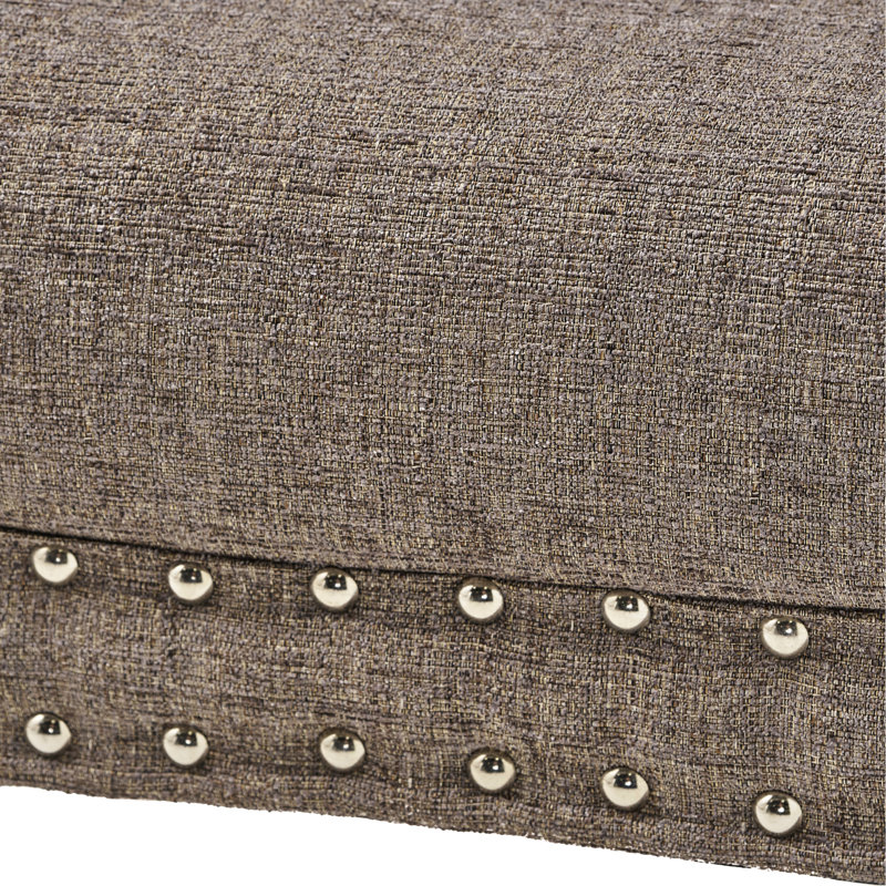 Tissu gris chic avec cadre en bois de bouleau et revêtement de soutien moderne