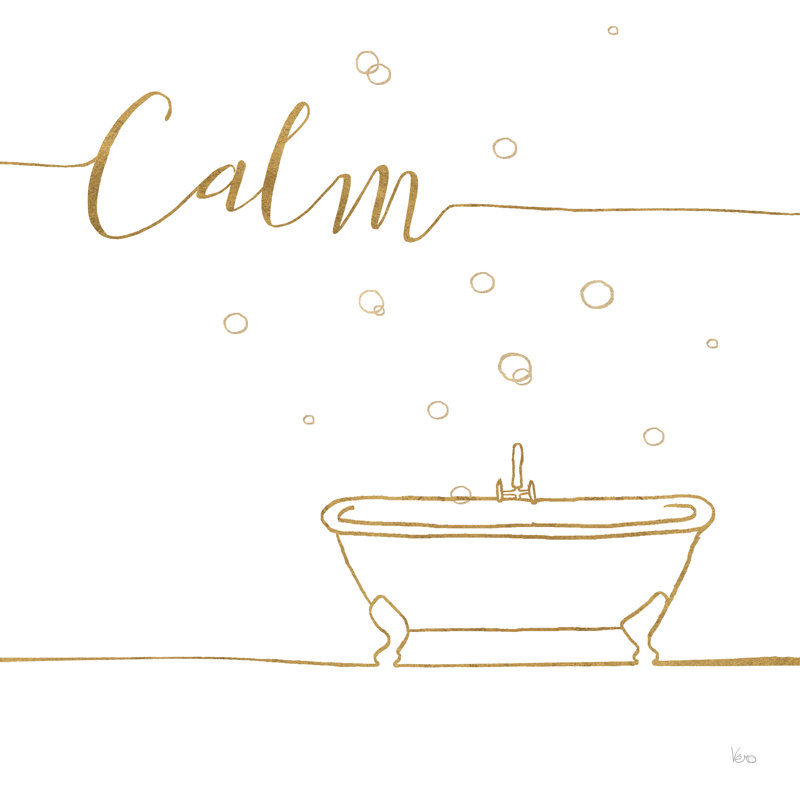 Underline Bath VI by Veronique Charron - No Frame Print on Canvas, 30cm H x 30cm W x 3.8cm D